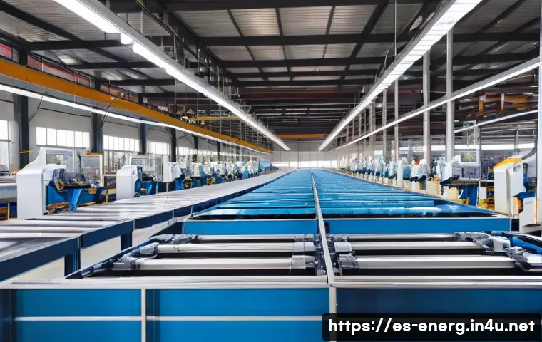 에너지관리 자격증 활용 가능한 산업군 - A modern textile manufacturing plant interior in Mexico, showcasing automated production lines with ...
